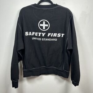 United Standard Safety Crewneck Sweatshirt Black Size Medium Mens